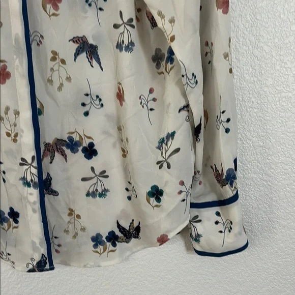 LOFT Floral Blouse - Cream with Multicolor Accents - Picture 5 of 7